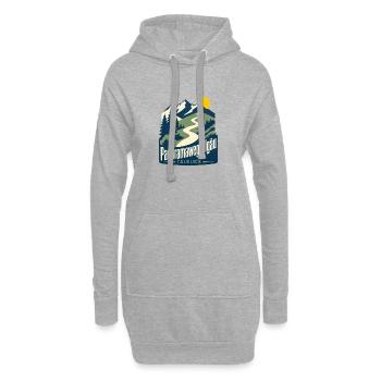 Panoramaweg Allgau Talblick Hiking Mountain Trail - Hoodie-Kleid - Grau meliert - Vorne