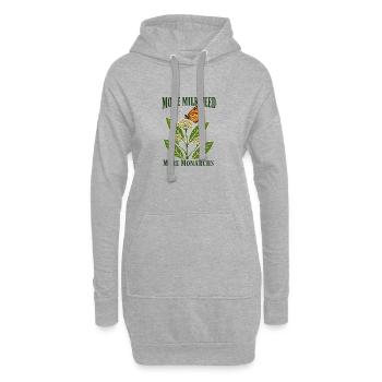 Plus d’asclépiades Plus de monarques Jardin des pollinisateurs - Sweat-shirt à capuche long Femme - gris chiné - Devant