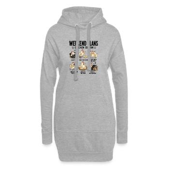  Weekend Plans Chicken Edition Lustige - Hoodie-Kleid - Grau meliert - Vorne