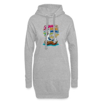 Mouettes Criant Maman Humour Mère - Sweat-shirt à capuche long Femme - gris chiné - Devant