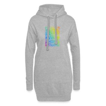 Ibiza Vibes Bunt - Hoodie-Kleid - Grau meliert - Vorne