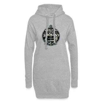 Plattdeutsch Kiffer Humor Nordsee Moin Spruch - Hoodie-Kleid - Grau meliert - Vorne