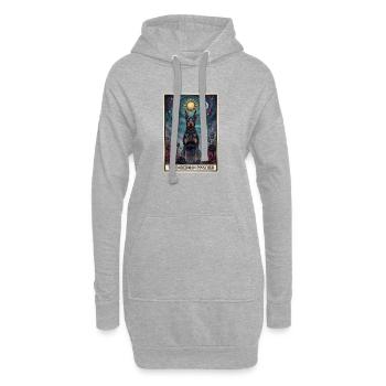 Doberman Pinscher Starry Sky Tarot - Sweat-shirt à capuche long Femme - gris chiné - Devant