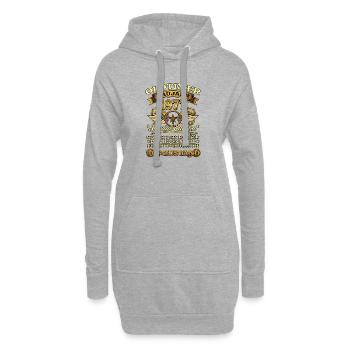 Oldtimer Baujahr 1977 Geburtstag Geschenk - Hoodie-Kleid - Grau meliert - Vorne
