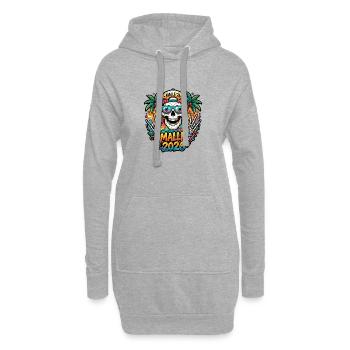 Malle 2026 Skull - Sweat-shirt à capuche long Femme - gris chiné - Devant