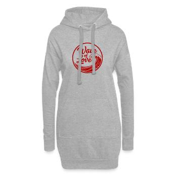 Vague d’Amour Welle - Sweat-shirt à capuche long Femme - gris chiné - Devant