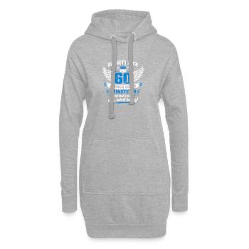 60er Geburtstag: Das wird lustig - Hoodie-Kleid - Grau meliert - Vorne