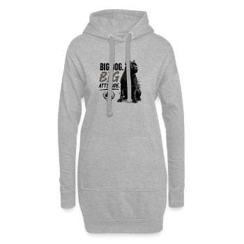 Cane Corso, puissant chien de garde qui dit pour le grand - Sweat-shirt à capuche long Femme - gris chiné - Devant