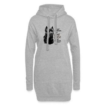 Je ne suis pas agressif, mon cane corso est juste - Sweat-shirt à capuche long Femme - gris chiné - Devant