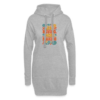 Weniger kaufen | Upcycling Selbermachen - Hoodie-Kleid - Grau meliert - Vorne
