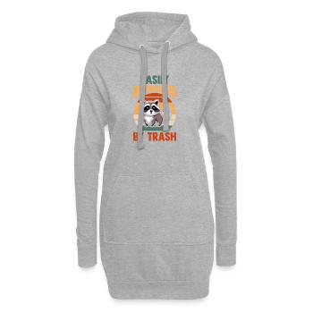 Trash Panda Raccoon - Hoodie-Kleid - Grau meliert - Vorne