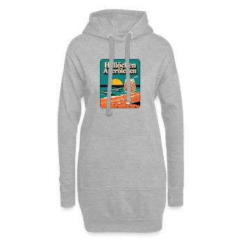 Hallöchen Aperölchen - Hoodie-Kleid - Grau meliert - Vorne