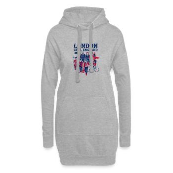 People Of London City England United Kingdom - Hoodie-Kleid - Grau meliert - Vorne