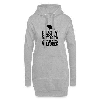 Geier Sprüche Geier Lustiges Geier Geschenk - Hoodie-Kleid - Grau meliert - Vorne