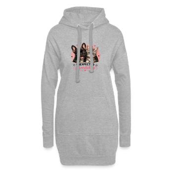 Amitié inattendue Bouledogue français et - Sweat-shirt à capuche long Femme - gris chiné - Devant