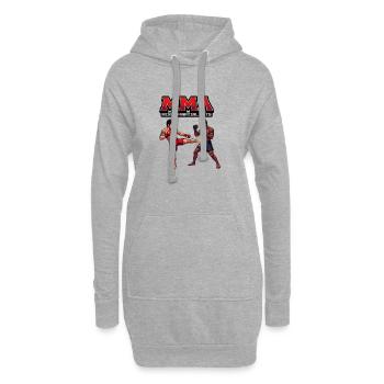 MMA Kampfduell Pixel Stil - Hoodie-Kleid - Grau meliert - Vorne