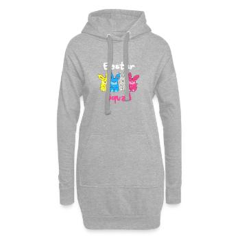 Easter Squad Bunnies - Hoodie Dress - heather grey - Front