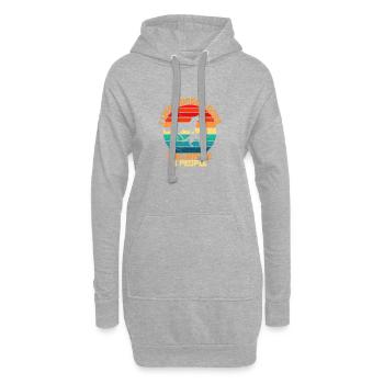 Blague sur le t-shirt arc-en-ciel canin équin - Sweat-shirt à capuche long Femme - gris chiné - Devant