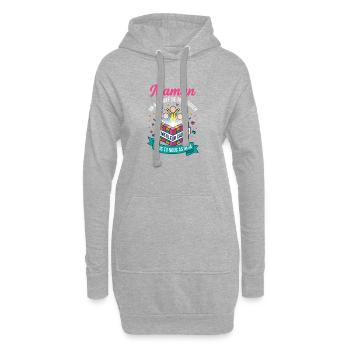 Maman Meilleur Cadeau Enfants Drôle - Sweat-shirt à capuche long Femme - gris chiné - Devant