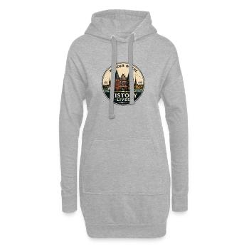  Wander Where History Lives Lübeck Holstentor - Hoodie-Kleid - Grau meliert - Vorne