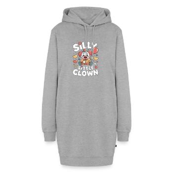 Silly Little Clown Clowngirl Clown - Hoodie-Kleid - Grau meliert - Vorne