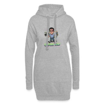 Gamer Dad Skateheld Controller - Hoodie-Kleid - Grau meliert - Vorne