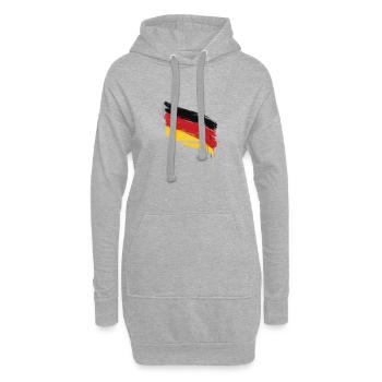 Chemise Allemagne - Sweat-shirt à capuche long Femme - gris chiné - Devant