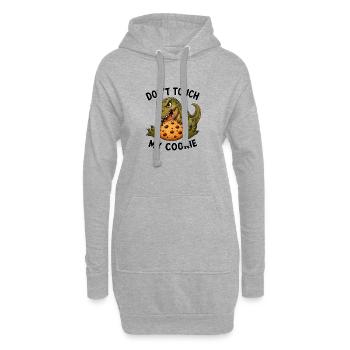 Diction de biscuit T-Rex T-Rex de dinosaure mignon - Sweat-shirt à capuche long Femme - gris chiné - Devant