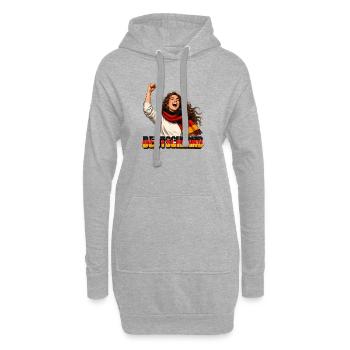 Deutschland Jubel im Retro-Stil - Hoodie-Kleid - Grau meliert - Vorne