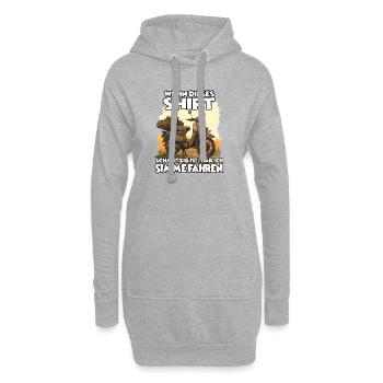 Simson-Besitzer & Schrauber Bekleidung für DDR Fan - Hoodie-Kleid - Grau meliert - Vorne