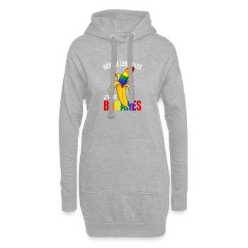 Banane Arc-En-Ciel Humour Fierté Gay Désolé Filles - Sweat-shirt à capuche long Femme - gris chiné - Devant