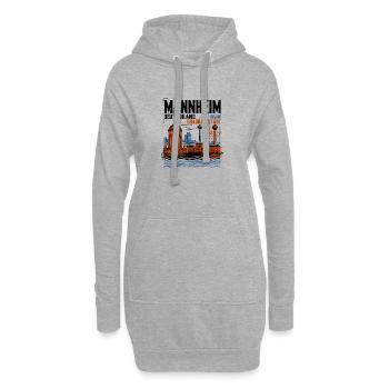 Mannheim Germany Cityscape Water Tower And Palace - Hoodie-Kleid - Grau meliert - Vorne