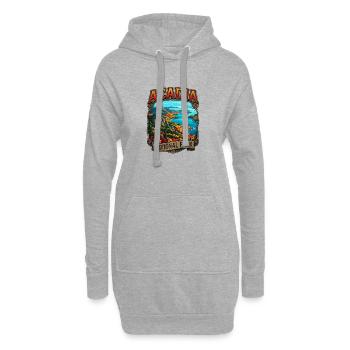 Insigne du paysage du parc national d’Acadia - Sweat-shirt à capuche long Femme - gris chiné - Devant