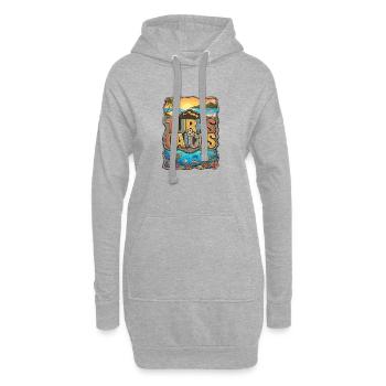 Souvenir des îles Turques-et-Caïques - Sweat-shirt à capuche long Femme - gris chiné - Devant