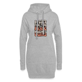 I Flirt For Fun Dating Flirt Anmachspruch Single - Hoodie-Kleid - Grau meliert - Vorne