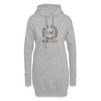 Annonce Grossesse Future Grande Sœur Illustration  - Sweat-shirt à capuche long Femme - gris chiné - Devant