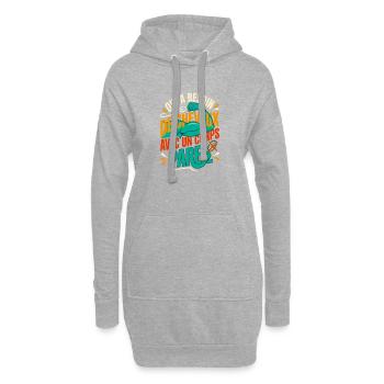 Chauve Musclé Humour Gym Brosse Barree - Sweat-shirt à capuche long Femme - gris chiné - Devant