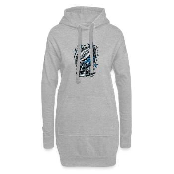 Stars du football dégoulinant - Sweat-shirt à capuche long Femme - gris chiné - Devant