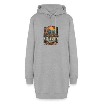 Napa Valley Landschaft & Tierwelt Kalifornien - Hoodie-Kleid - Grau meliert - Vorne