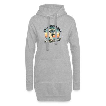 Es Eskaliert Eh Strauß Vogel Party Humor Spruch - Hoodie-Kleid - Grau meliert - Vorne