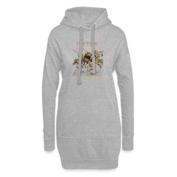 Gotische Kavallerie Humor Motiv  Goten Reiter - Hoodie-Kleid - Grau meliert - Vorne
