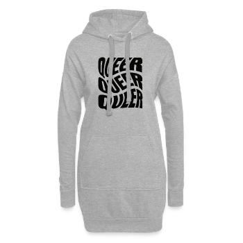 -2026-_LGBTQ_Queer_Queer_Queer - Hoodie-Kleid - Grau meliert - Vorne