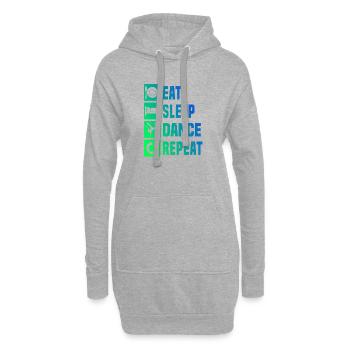 Geschenkidee für einen Breakdancer mit Streetdance - Hoodie-Kleid - Grau meliert - Vorne