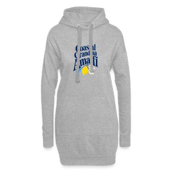 Grand-mère côtière Amalfi Italie Vacances amoureuse du citron - Sweat-shirt à capuche long Femme - gris chiné - Devant