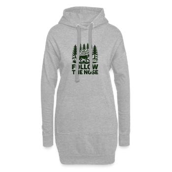 Follow The Nose Hund Nasenarbeit Spaß - Hoodie-Kleid - Grau meliert - Vorne