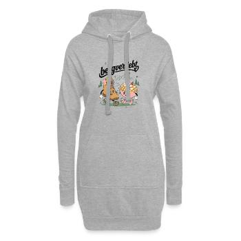 Wanderschuh und Kaiserschmarrn sind bergverliebt! - Hoodie-Kleid - Grau meliert - Vorne