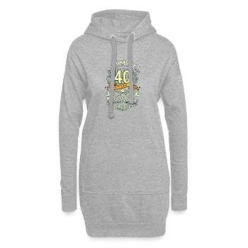 40 Ans Anniversaire Mécanicien Pièces d'Origine - Sweat-shirt à capuche long Femme - gris chiné - Devant
