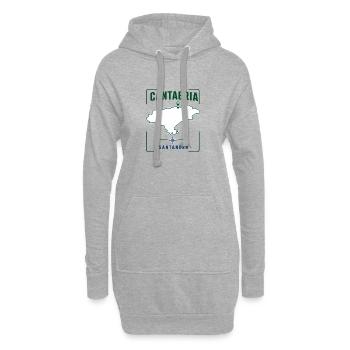 Carte souvenir de voyage de Cantabrie Santander Espagne - Sweat-shirt à capuche long Femme - gris chiné - Devant