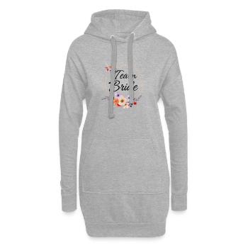 Passendes Aquarell-Floral-Team-Braut - Hoodie-Kleid - Grau meliert - Vorne
