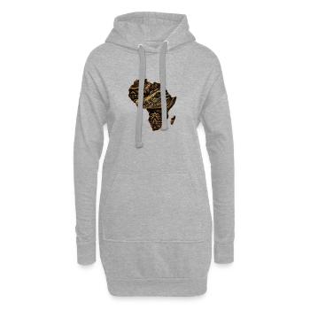 Afrika Krokodil Tribal Muster - Hoodie-Kleid - Grau meliert - Vorne